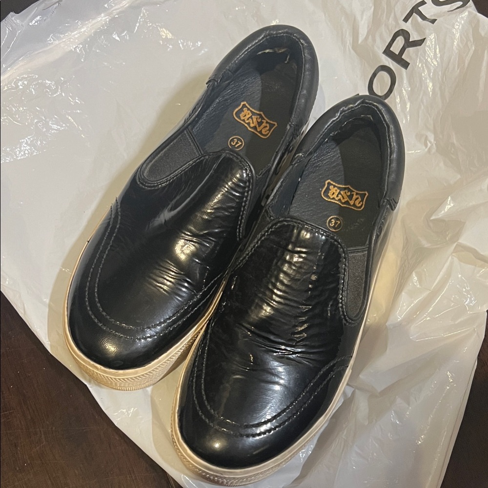 Ash Black Slip-On Loafers